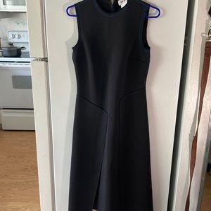 DKNY Black dress with blue stitching.